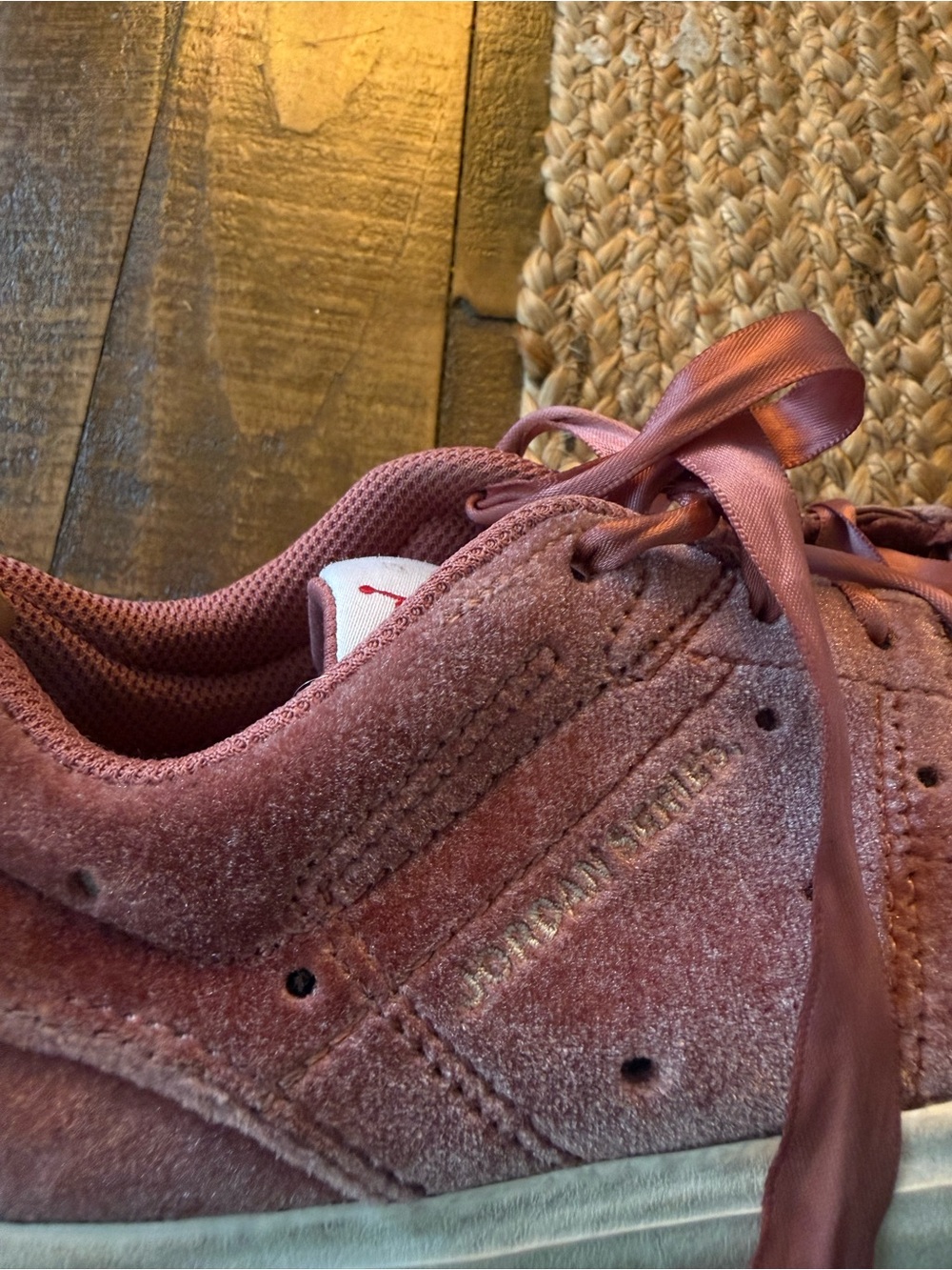 Nike Women's Suede Sneakers in Rose Pink